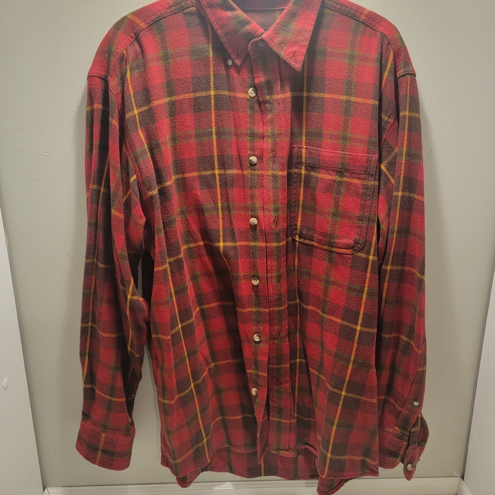 Classic Red Plaid Button-Down Shirt